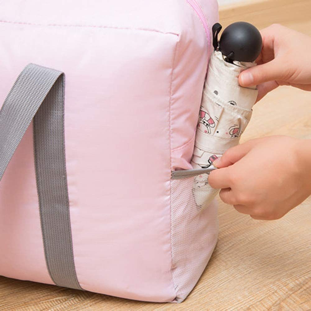 Hitmax Waterproof Foldable Travel Luggage Bag/Duffle Bag for Unisex Luggage Travel, Sport Handbags (Pink)