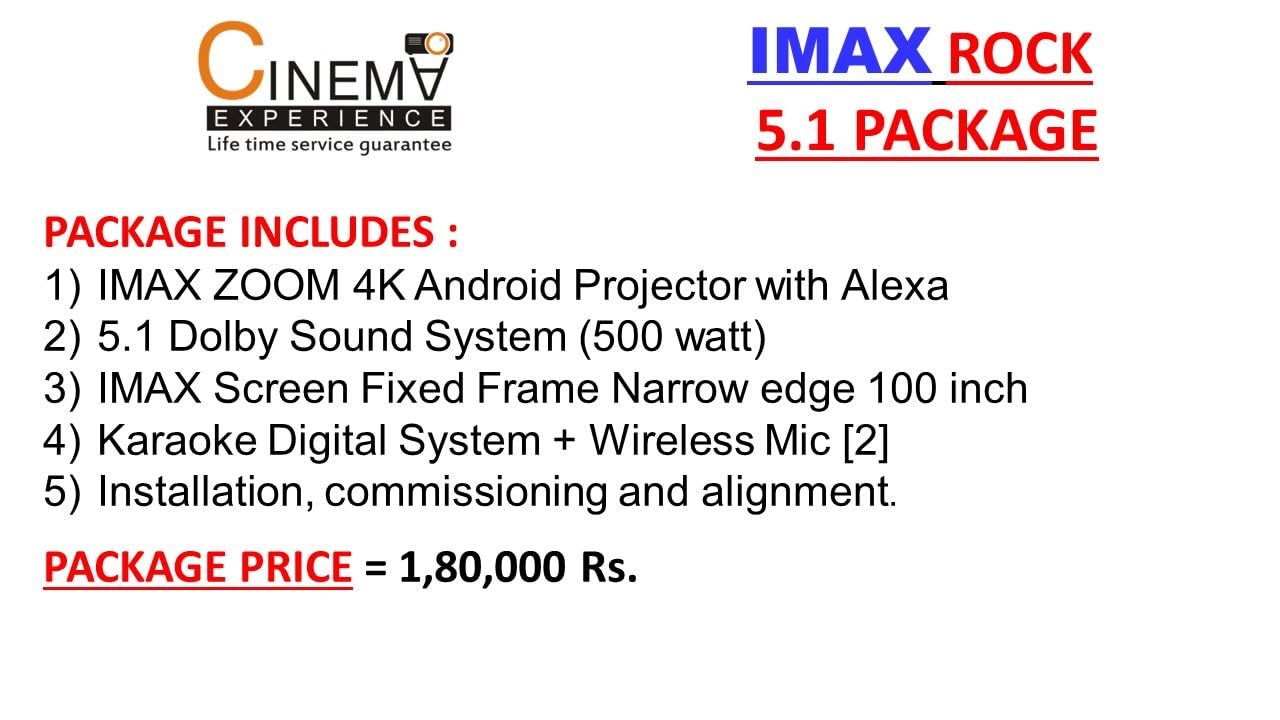 IMAX HOME THEATRE Rock 5.1 Home Cinema Package | Dolby Atmos | Audio & Video Combo Package