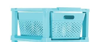 JD FRESH 1-Tier Plastic Storage Cabinet Organizer/Modular Plastic Drawer System for Home/Office/Hospital/Parlor/School/Doctors and Kids’ Rooms (BLUE)