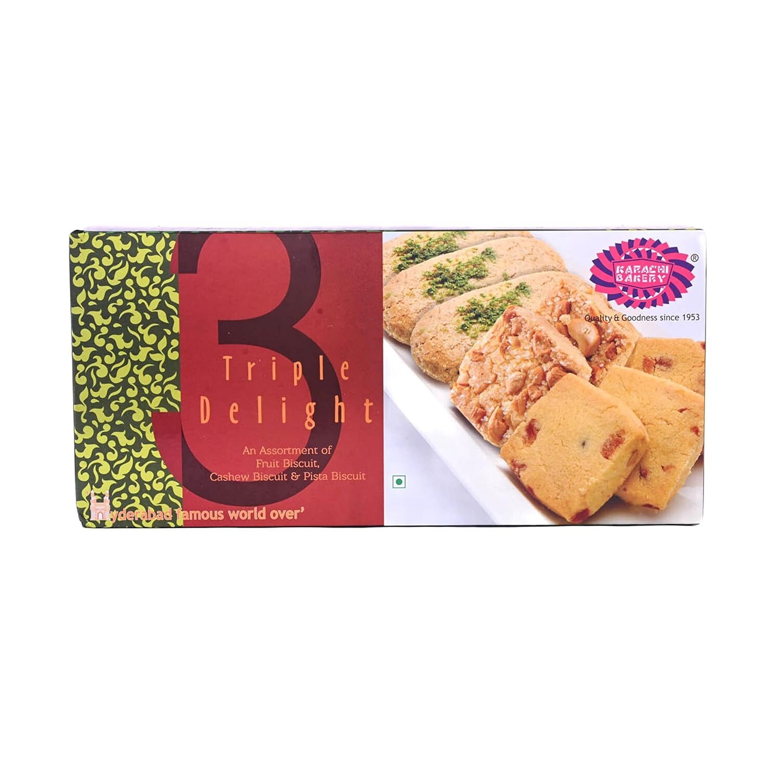 Karachi Bakery Triple Delight (Cashew, Chocolate And Fruits) 600G