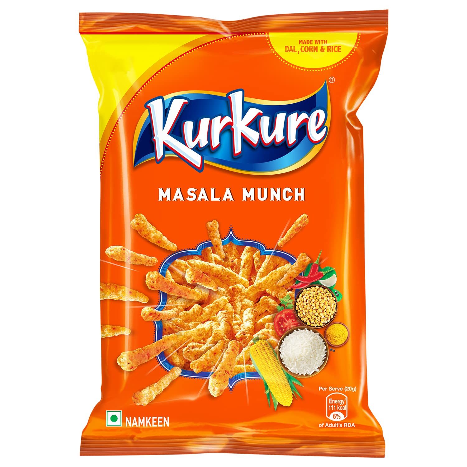 Kurkure Namkeen – Masala Munch, 75g/78g/82g/90g (Weight May Vary)