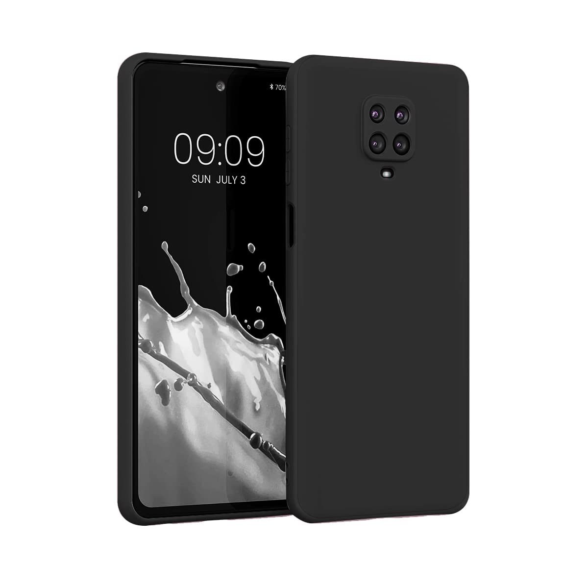 LIRAMARK Silicone Soft Back Cover Case for Xiaomi Redmi Note 10 Lite/Redmi Note 9 Pro/Redmi Note 9 Pro Max/Poco M2 Pro (Black)