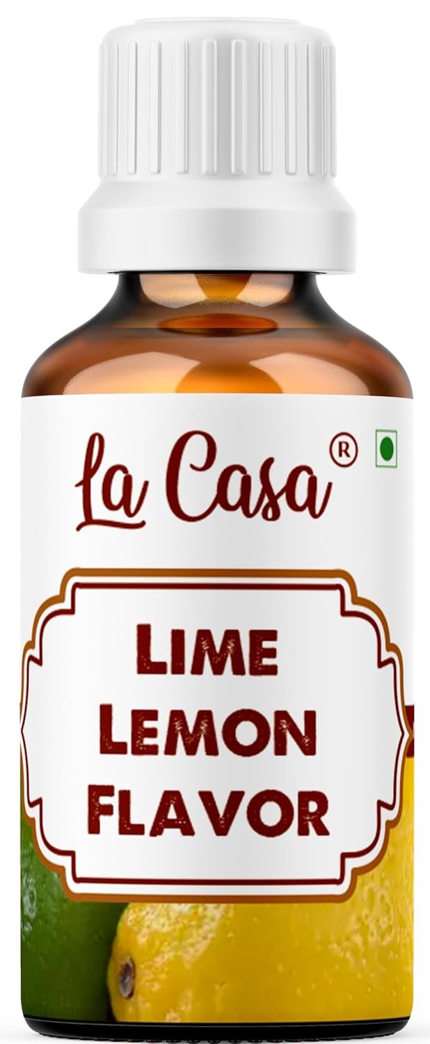 La Casa Lime Lemon Flavor Essence | Ideal Flavor for Bakery,Icecream, Sweets, Chocolates | 40ml |
