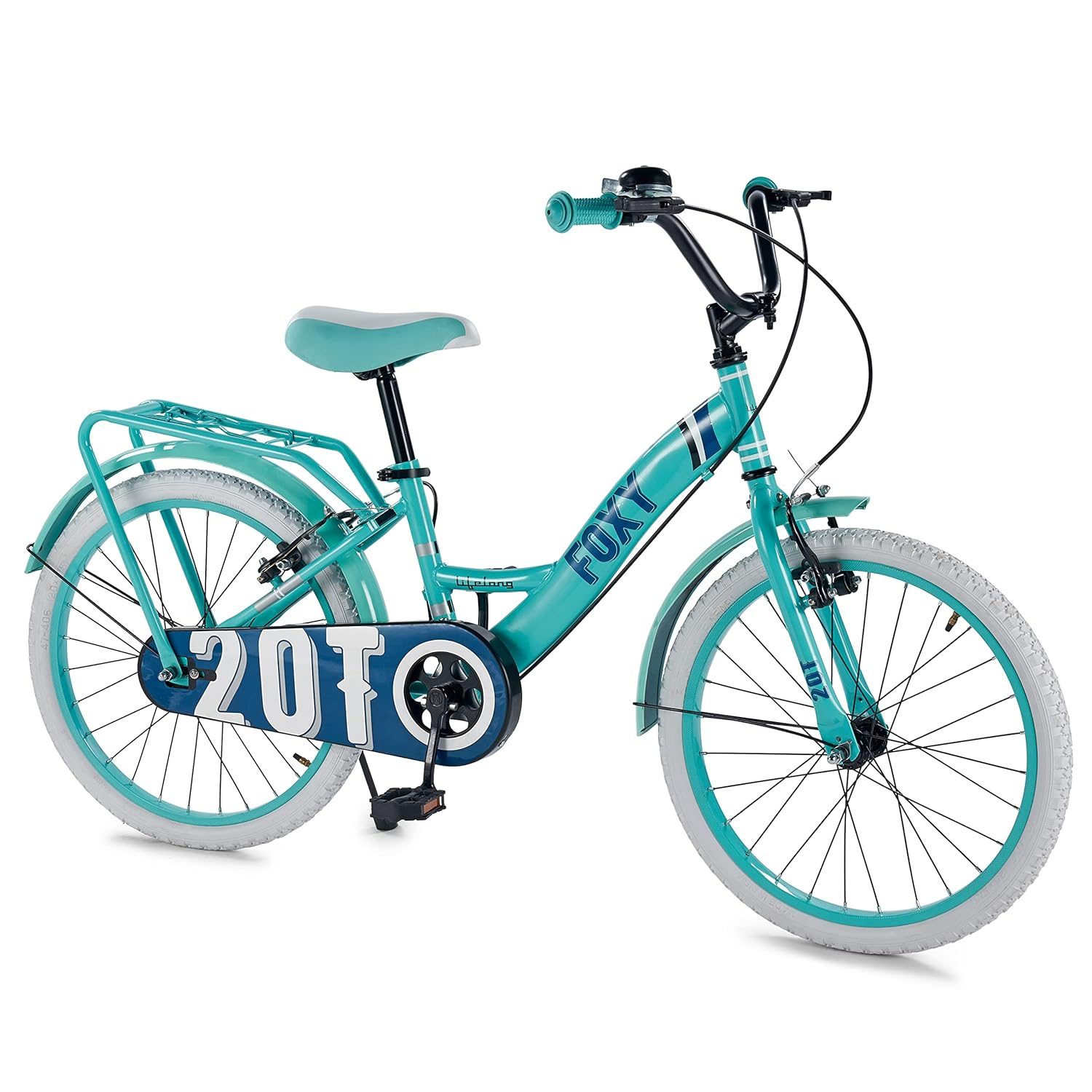 Lifelong Foxy 20T Cycle (Blue) I Ideal for: Kids (5-8 Years) I Frame Size: 12″ | Ideal Height : 3 ft 10 inch+ I Unisex Cycle| 95% Assembled (Easy self-Assembly)