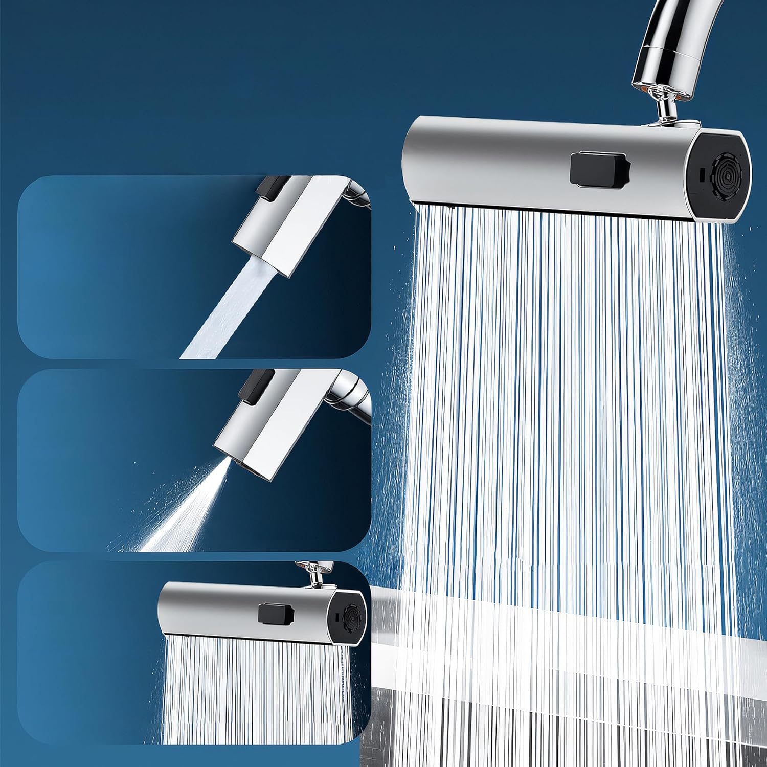 MIORAH Tap Extension For Kitchen Sink | Flexible Shower Sink Tap For Kitchen Basin | Faucet Extender For Taps with 4 Modes for Kitchen Accessories Items For Home