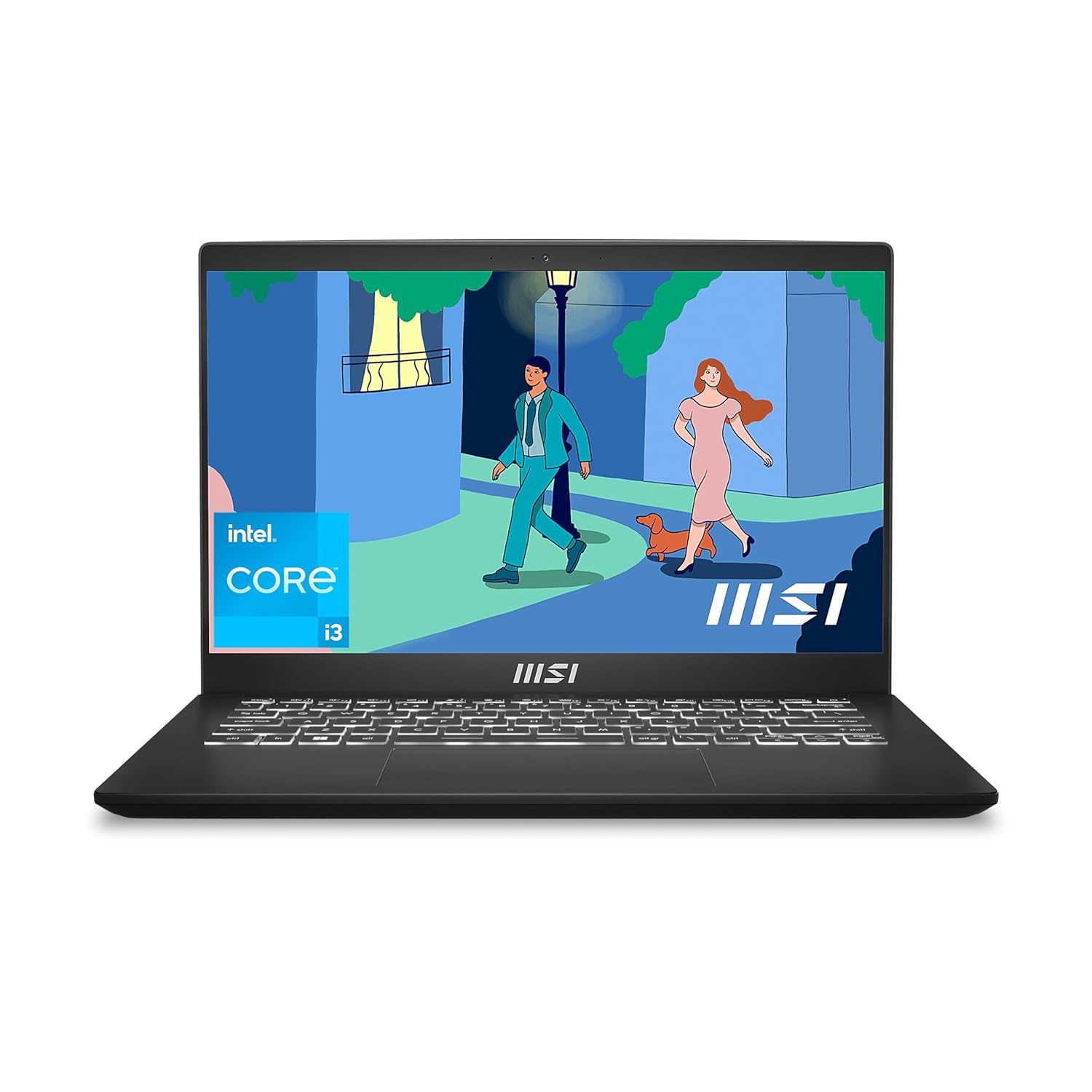 MSI Modern 14, Intel 12th Gen. i3 1215U,36CM Laptop(8GB/512GB NVMe SSD/Windows 11 Home/UHD Graphic/Classic Black/1.4Kg),C12MO-1205IN