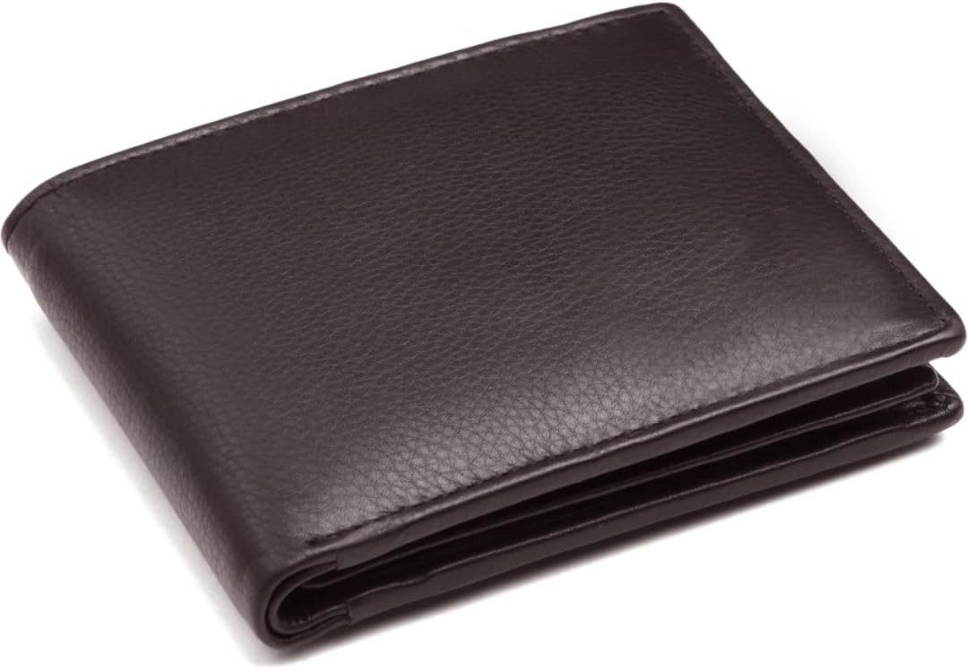 Men’s Card and Money Organisers Casual Leather Wallet (618-BROWN(New))