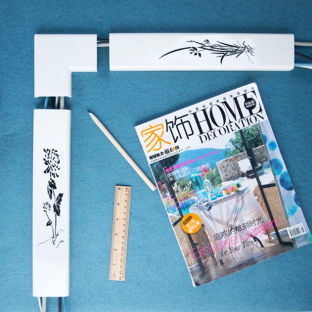 Meri Shopp Cord Management System for TV/Computer/Home Entertainment Corner White