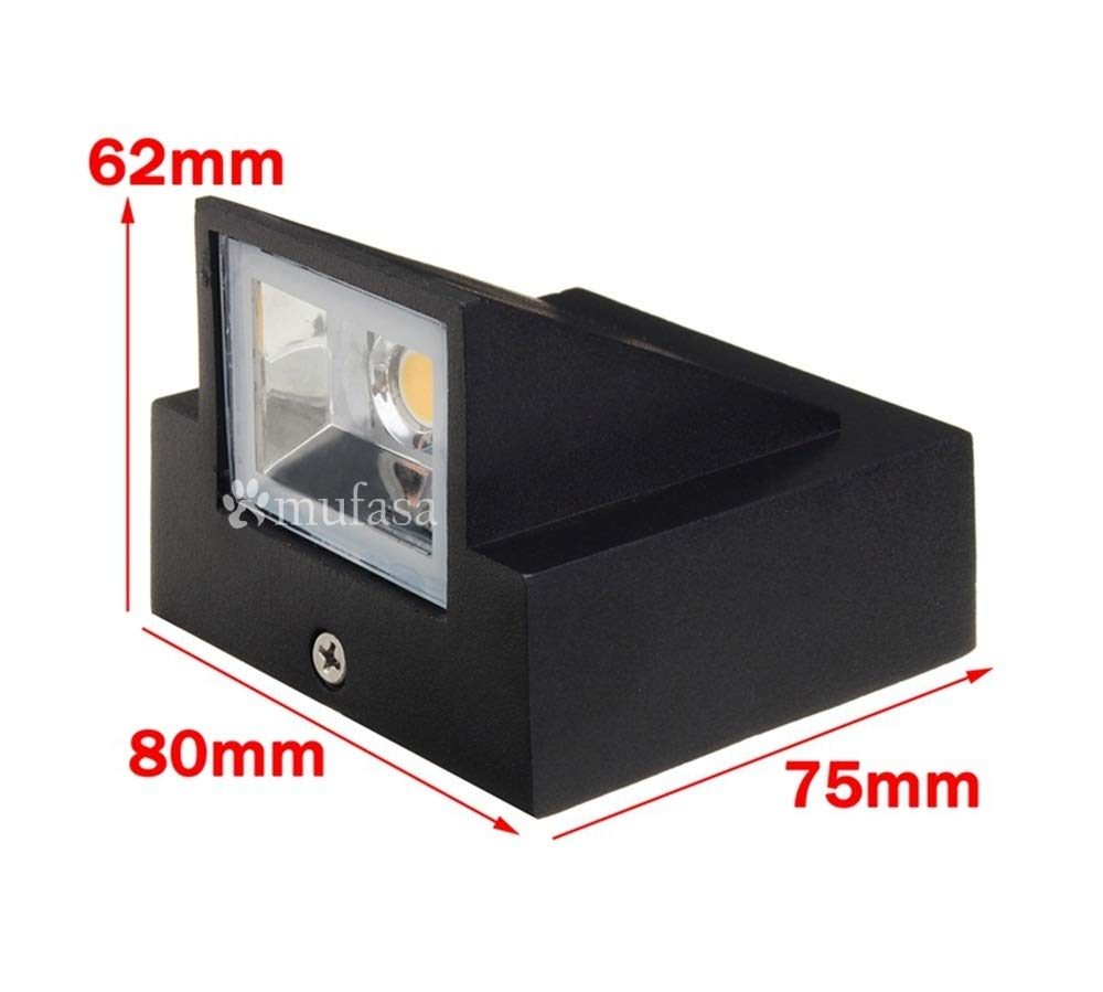 Mufasa 3 Watts Downlight Highlighter Indoor Outdoor Decoration Lamp LED Wall Light IP54 Waterproof Wall Lamp, Warm White(Aluminium)