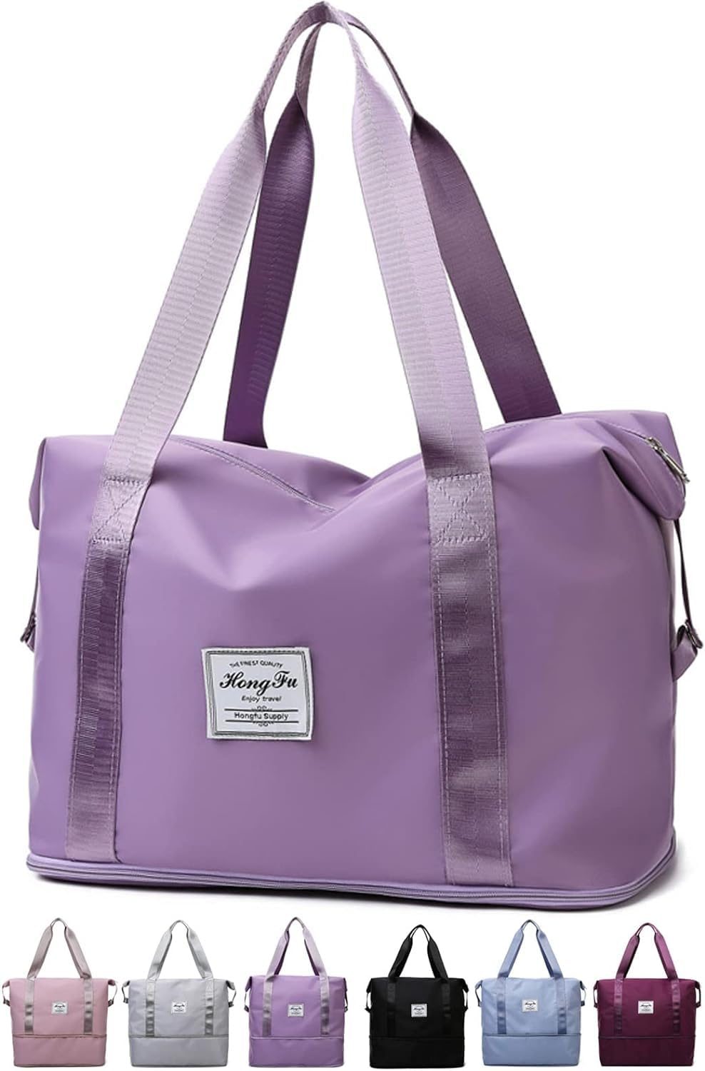 NIKMAY CREATION Nylon Imported Travel Duffle Bag, Expandable Folding Travel Bag for Women, Lightweight Waterproof Carry Weekender Overnight Luggage Bag