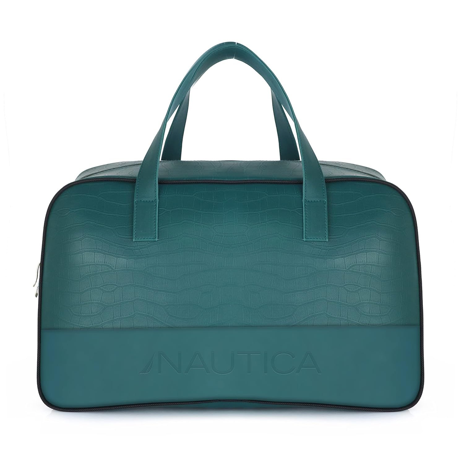 Nautica Duffle Bag for Travel | Stylish Leatherette Luggage | Compact and Comfortable for Travelling | Suitable for Men’s and Women’s (Dark Green) 15 cm