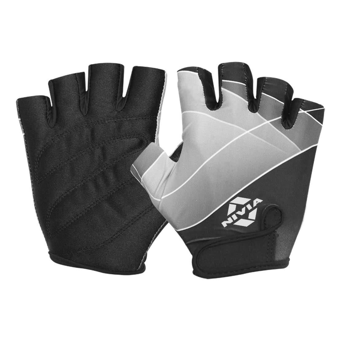 Nivia Crysteal Gym / Exercise_and_Fitness Synthetic Gloves – Navy Blue