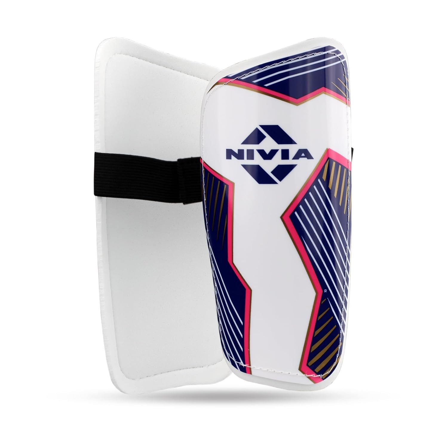 Nivia EVA Foam Classic Football Guard for Youth and Adults (Multicolor, Medium) | for Football Games Matches, Training | Light Weight & Breathable