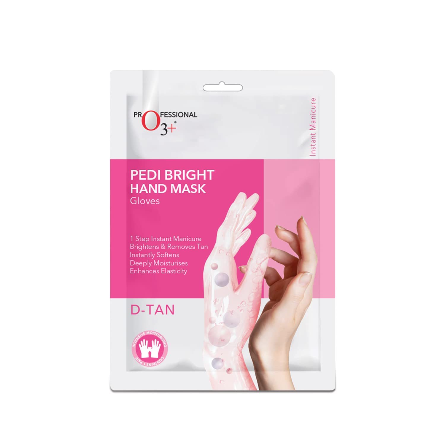 O3+ Pedi Bright Hand Gloves Cream Mask | Intensive Moisturising & Brightening Treatment for Soft, Nourished & Healthy-Looking Hands
