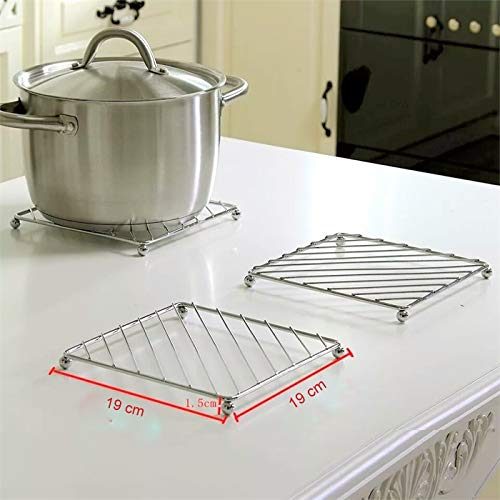 PUNO Stainless Steel Kitchen Hot Mat/Hot Utensil Stand/Hot mats for Dining Table/Hot Pot Stand/hot mat for Kitchen(3 Piece)