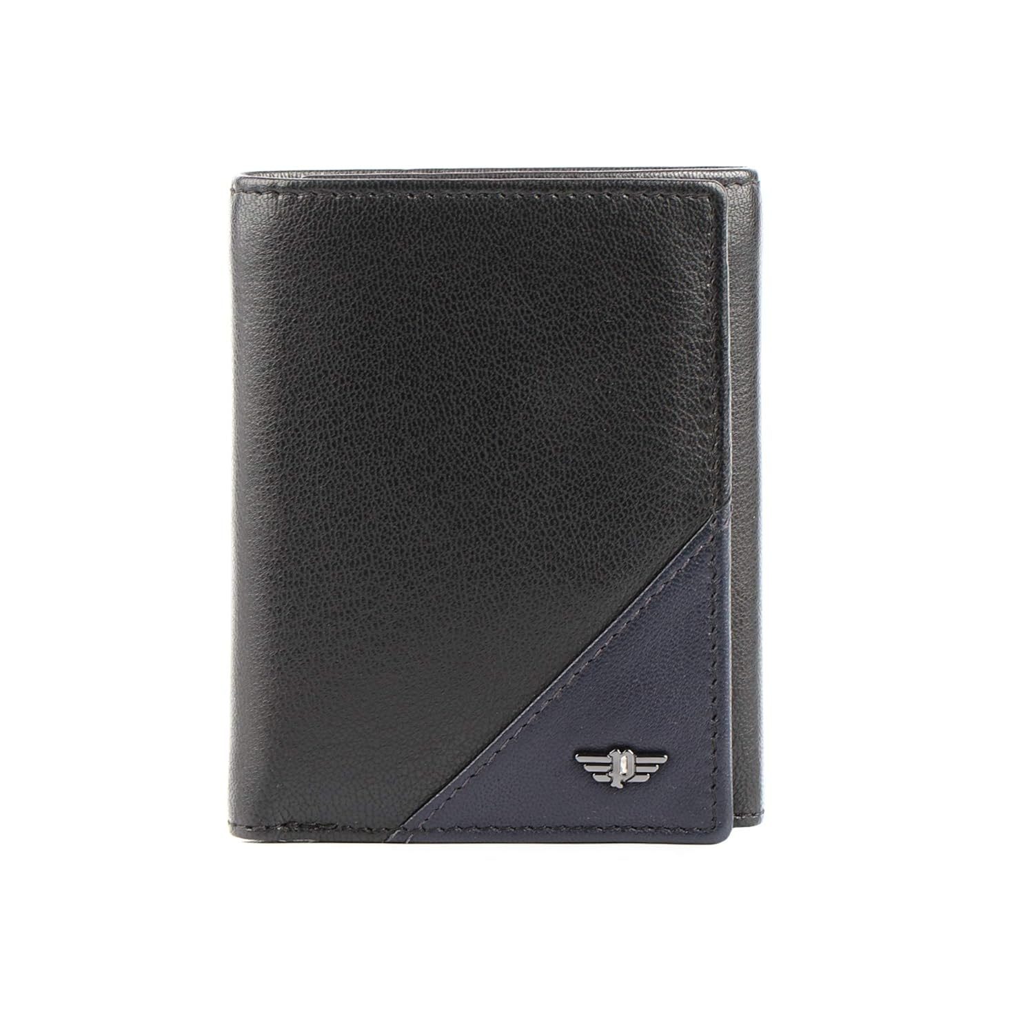 Police Groix Men’s Leather Tri-Fold Wallet – Black