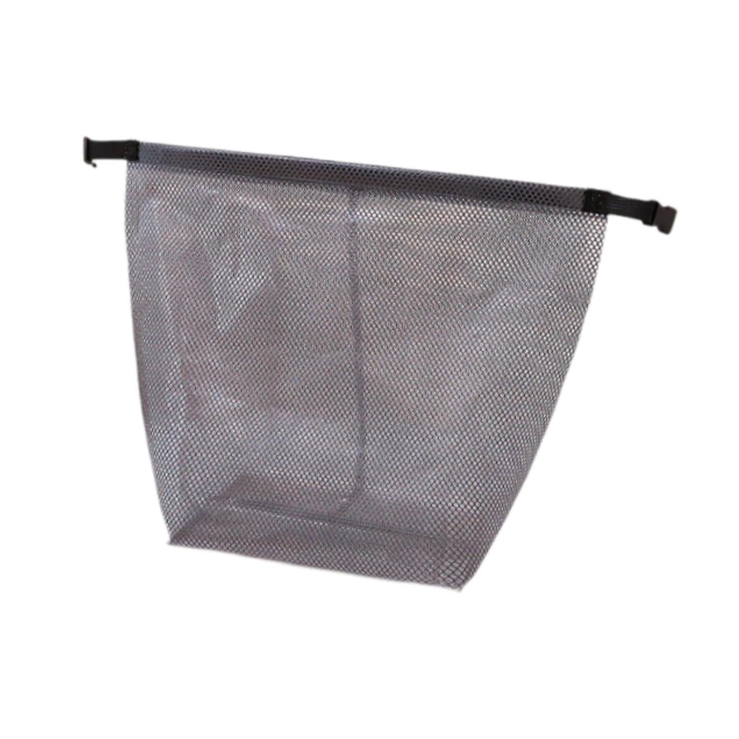 Portable Mesh Toiletry Bag Grooming Bag with Handle Makeup Bag for Girls Men L gray