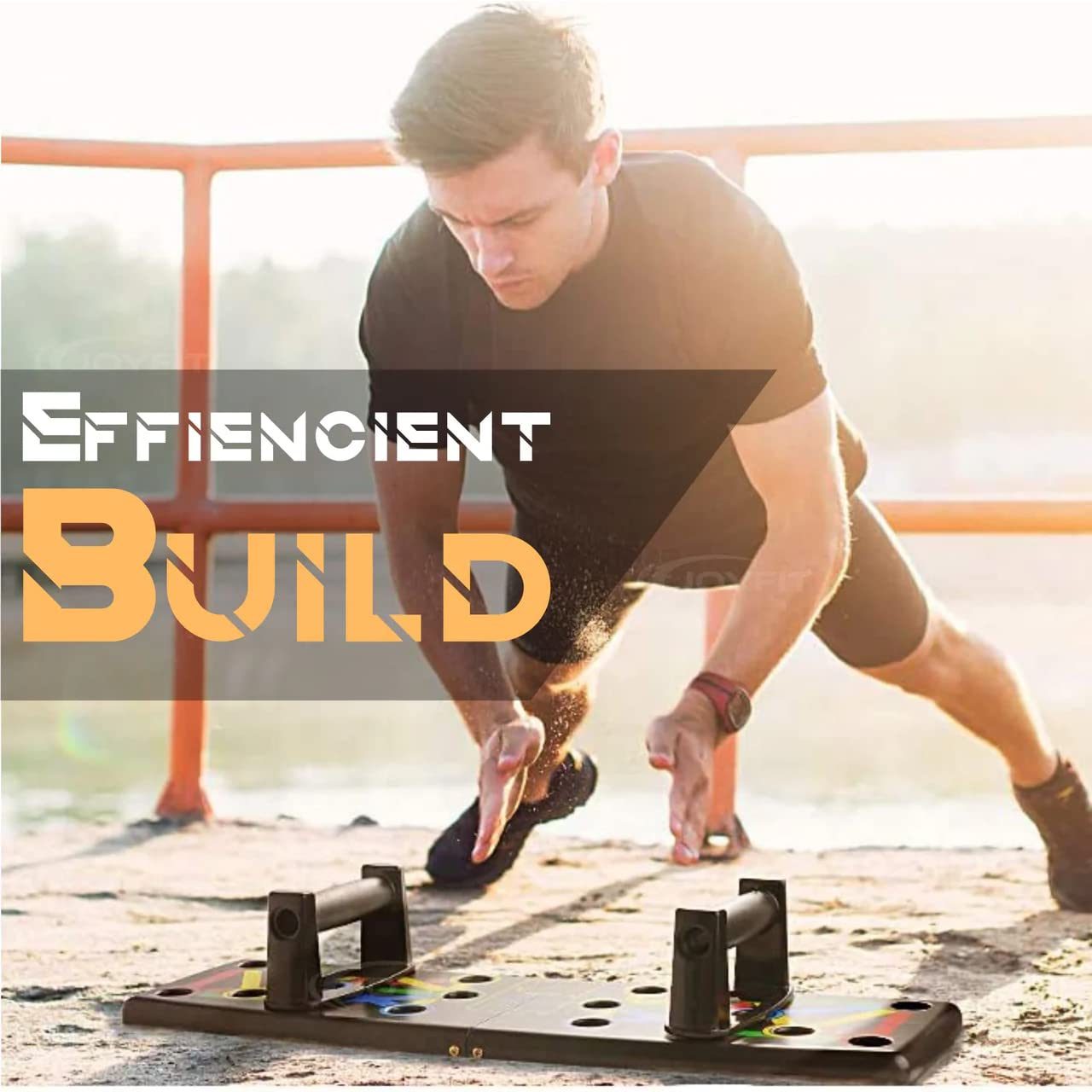 Push Up Board – Home Workout Equipment, Push Up Bar with Color Coded Combo Positions for Exercise – Portable Gym Accessories for men and Women, Strength Training Equipment