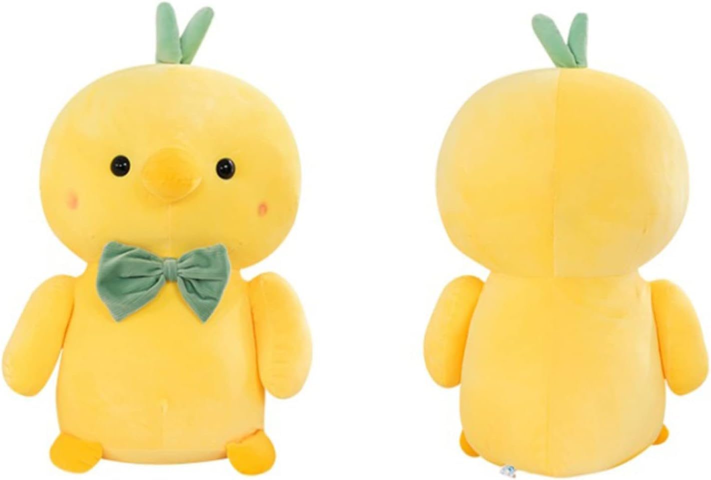RUN 4 TOYS 30 CM Yellow Chick Plush Soft Toy with Green Bow | Cute & Cuddly Stuffed Animal Toy for Kids, Babies, Girls & Boys | Soft Toy for Gifting, Nursery & Bedtime Cuddles