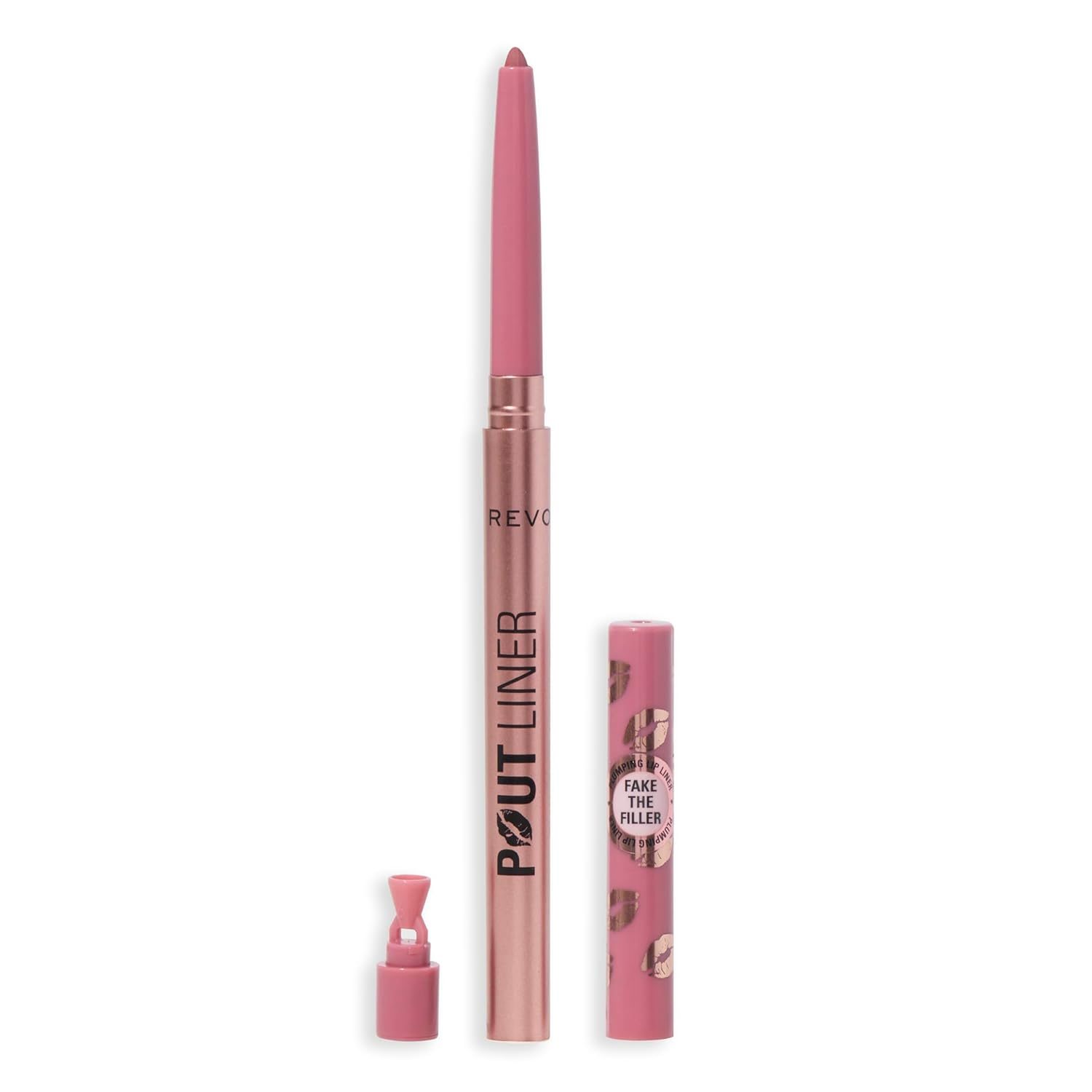Revolution Beauty, Pout Bomb Plumping Lip Liner, Long Lasting Lip Shaper with Hyaluronic Acid & Vitamin E, Vegan & Cruelty-Free (Kiss Baby Pink, 0.2gm)
