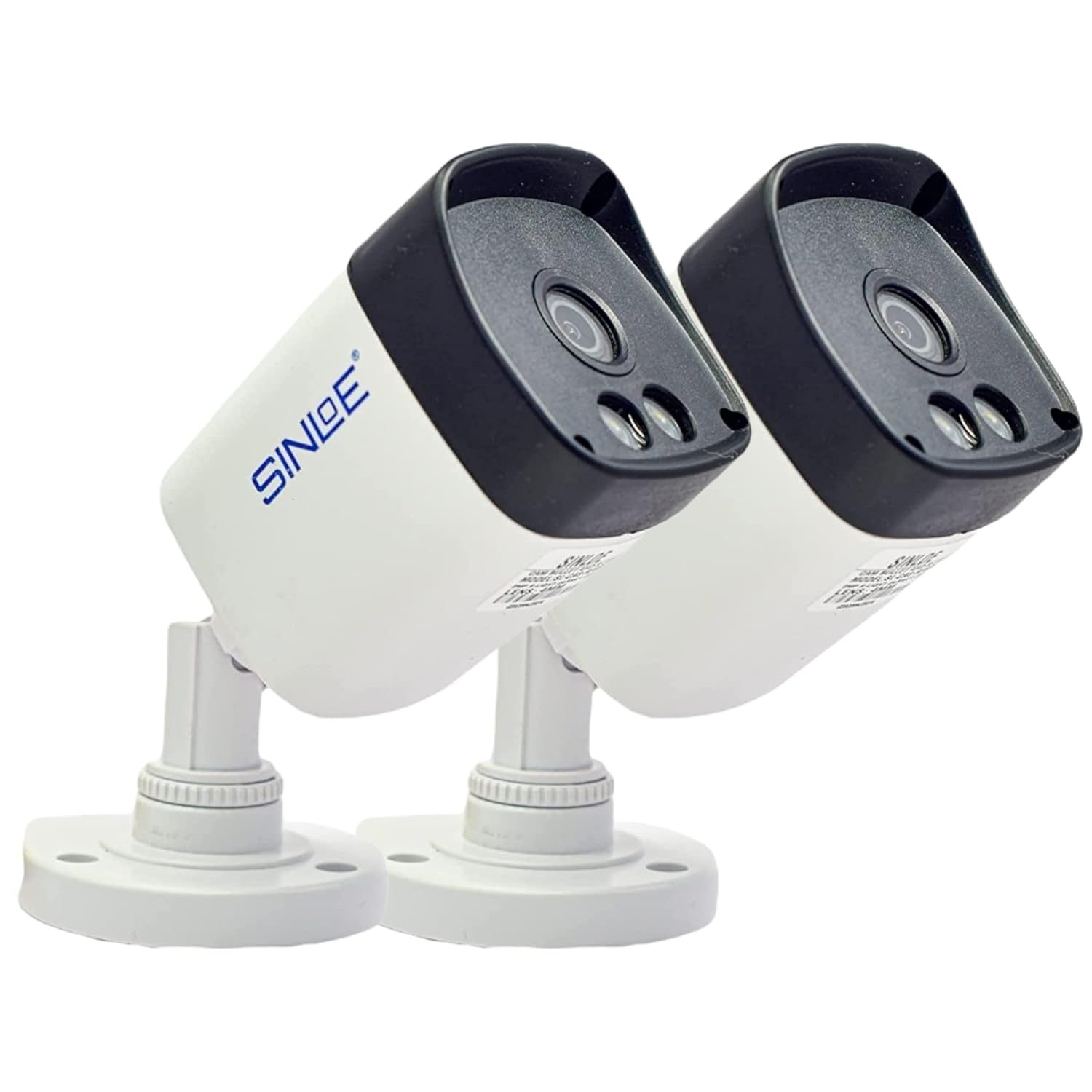 SINLOE 2 MP Day/Night Color Vision 1080p Full HD Wired Outdoor Bullet CCTV Camera with Motion Alert Compatible for All 2MP Supporting DVRs (Pack of 2) White