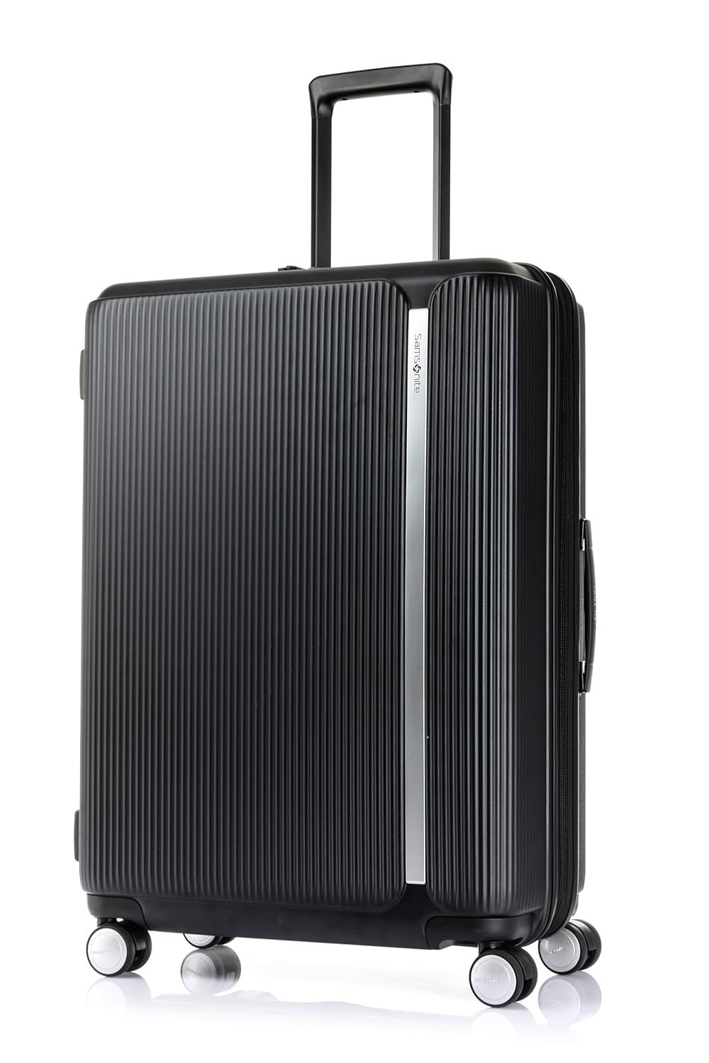 Samsonite Trolley Bag for Travel | MYTON 69 Cms Polycarbonate Hardsided Medium Check-in Luggage Bag | Suitcase for Travel | Trolley Bag for Travelling, Matte Black