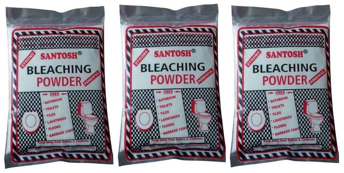 Santosh Powerful Bleaching Powder 500 Grams For Household & Kitchen Cleaning|Disinfectant to Kill Fungus,Germs,Bacteria |Floor Cleaner| |Toilet Cleaner| |Overhead Tank Cleaner| – Pack of 3