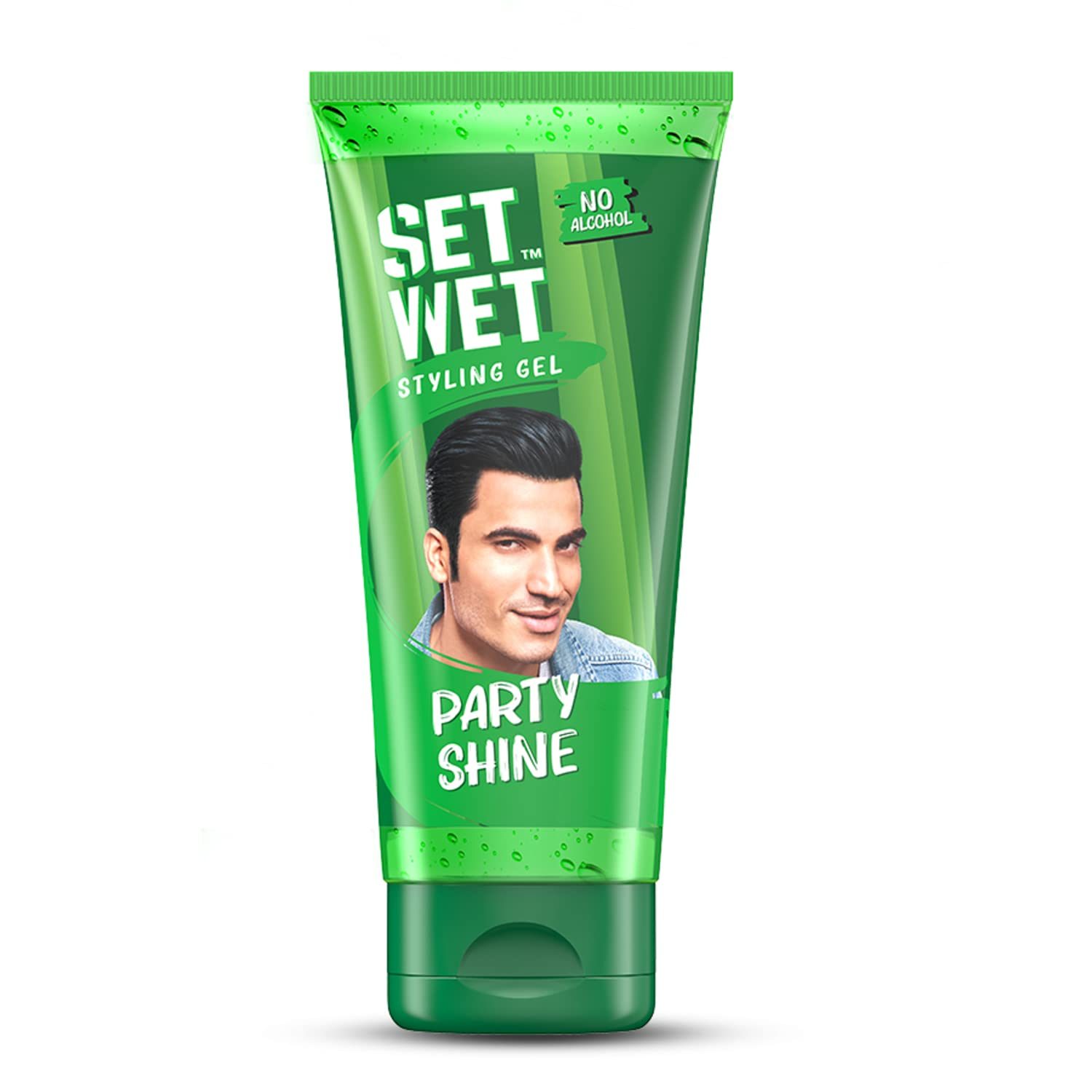Set Wet Styling Hair Gel for Men – Party Shine, 50gm | Strong Hold, High Shine |For Short to Medium Hair| No Alcohol, No Sulphate