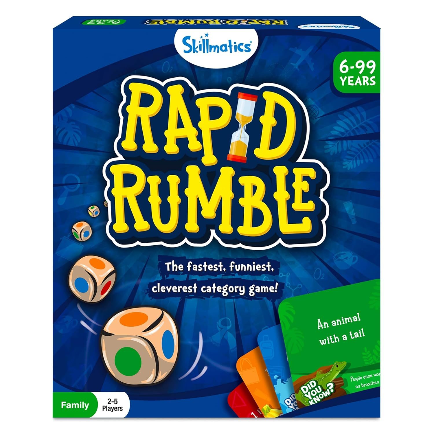 Skillmatics Board Game Rapid Rumble, Fun for Family Game Night, Educational Toy, Card Game for Kids, Teens & Adults, Gifts for Ages 6, 7, 8, 9 and Up