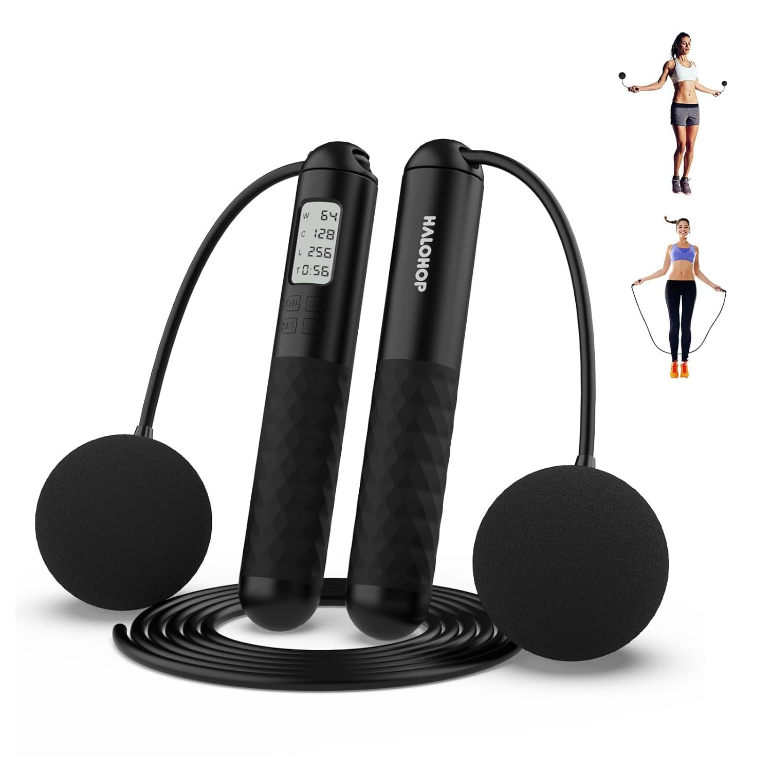 Skipping Rope for Man Women with Counter Weighted Ropeless Professional Skipping Rope Smart Jumping Rope with Adjustable for Adult Kids Training Rope Fitness Exercise