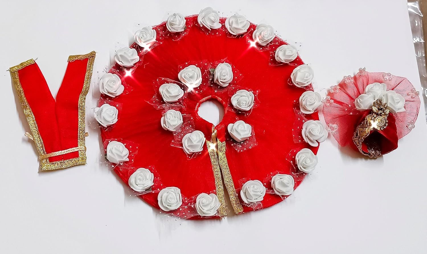 Sonali Boutique-Laddu Gopal Designer red Color Dress.Size(1to5) (1)