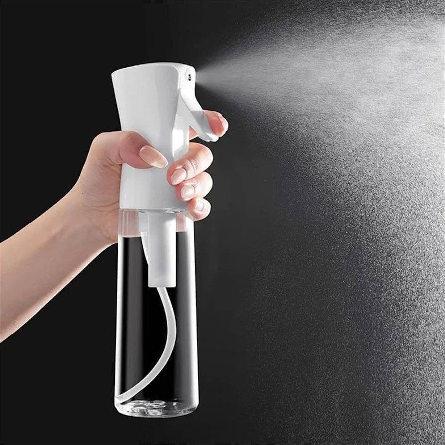 Spray Bottle for Hair (300ml)-Continuous Empty Ultra Fine Plastic Water Mist Sprayer–For Hairstyling, Cleaning, Salons, Plants, Essential Oil Scents & More – Home Sprayer,Multi-Cleaning for Kitchen,