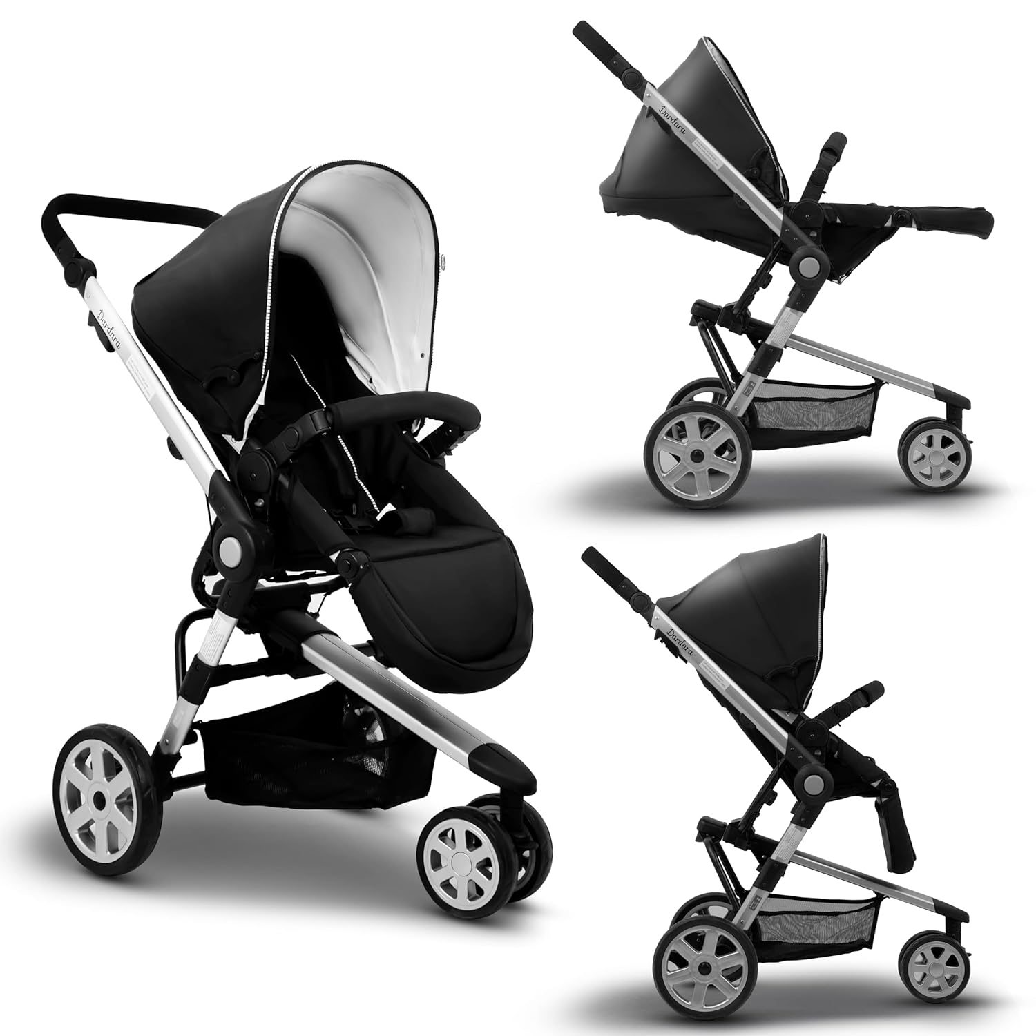 StarAndDaisy Baby Stroller For 0 To 3 Years Girl&Boy/Sleek And Stylish Pram For Kids With Stroage Basket&Wheel Brake(Black)