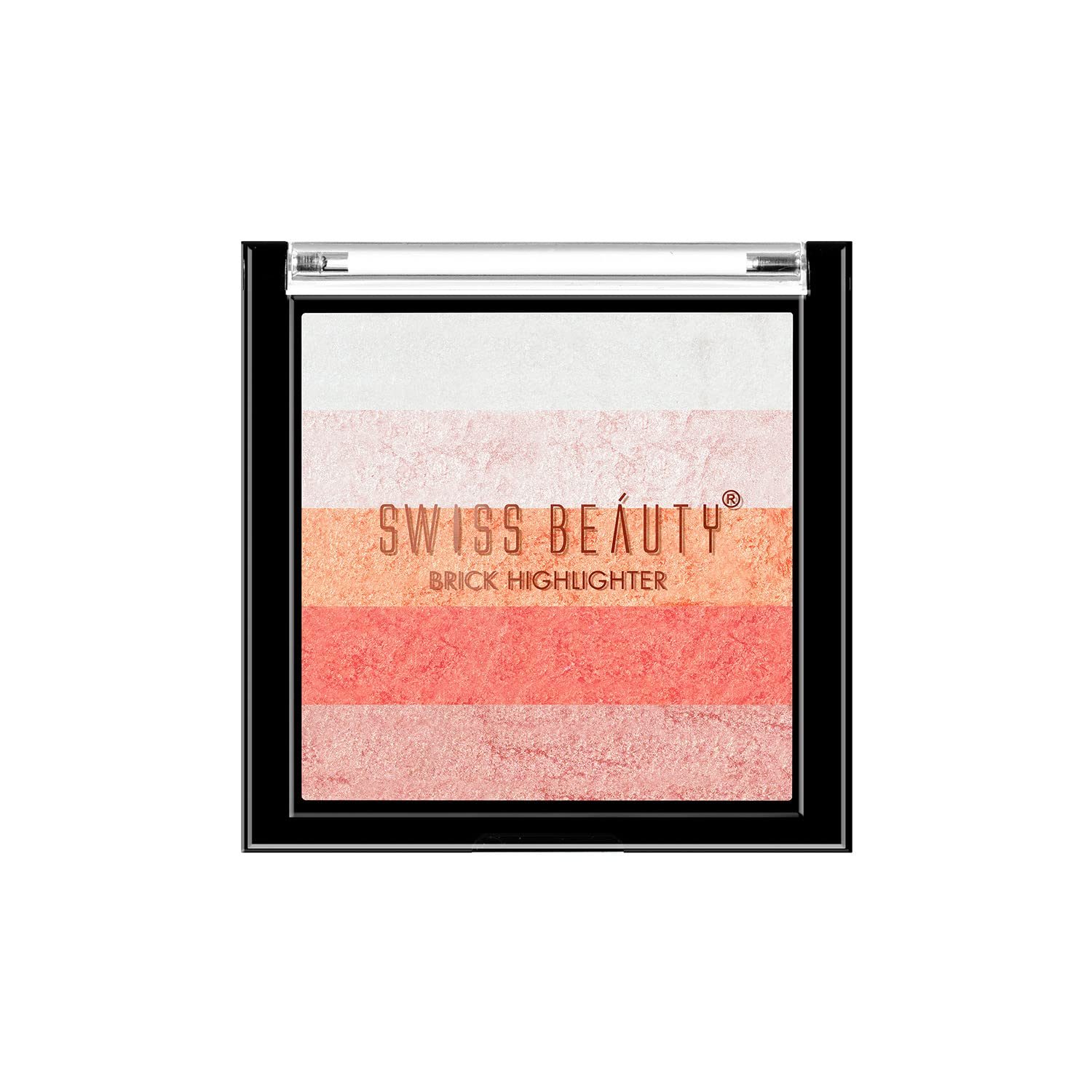 Swiss Beauty Brick Highlighter | Highly-Pigmented Powder Highlighter + Bronzer With Easy-To-Blend Formula | Shade- 2, 7G |