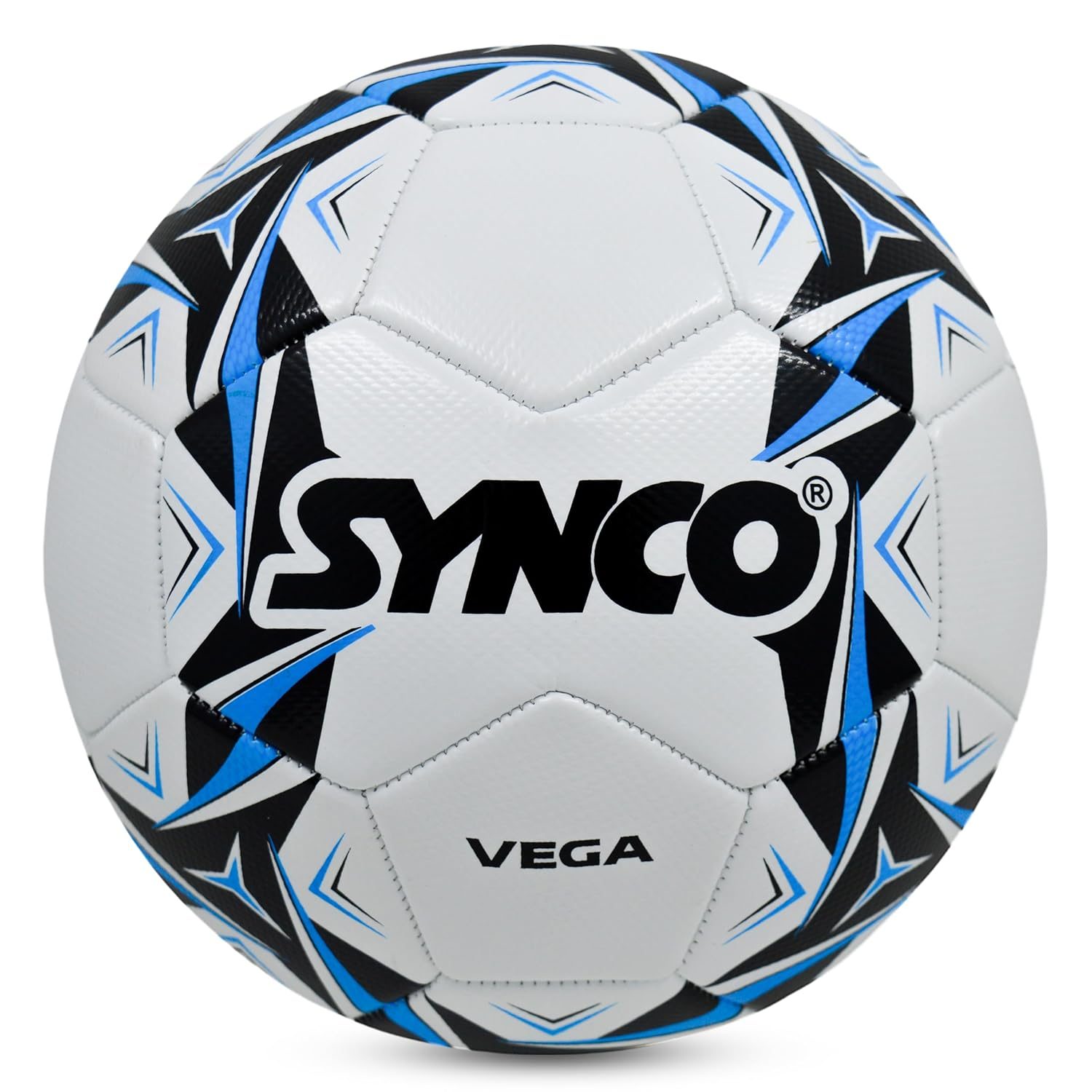Synco Football Vega | Football for Training & Practice | PVC Machine Stitched | 30 Panel | Suitable for Soft & Grass Ground | Training Ball for Beginners, Soccer Ball Size 5