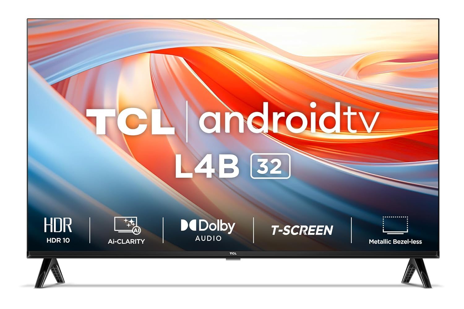 TCL 79.97 cm (32 inches) Metallic Bezel-Less HD Ready Smart Android LED TV 32L4B (Black)