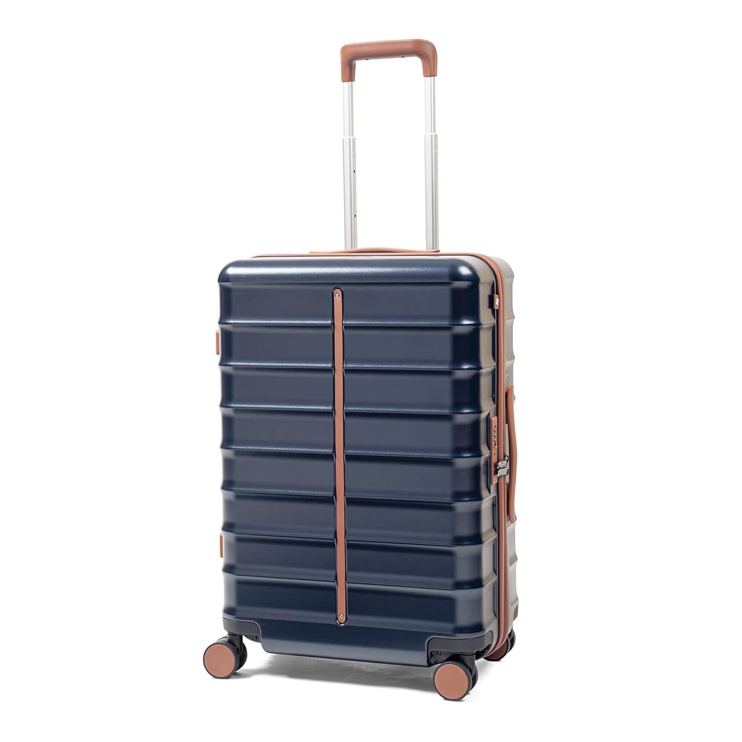 THE ASSEMBLY Polycarbonate 8 Wheels Check-in Suitcase (65 Cms) Medium Size | Hard-Sided Trolley Bag with TSA Lock and Silent Spinner Wheels| 80 Liters | Blue | Odyssey