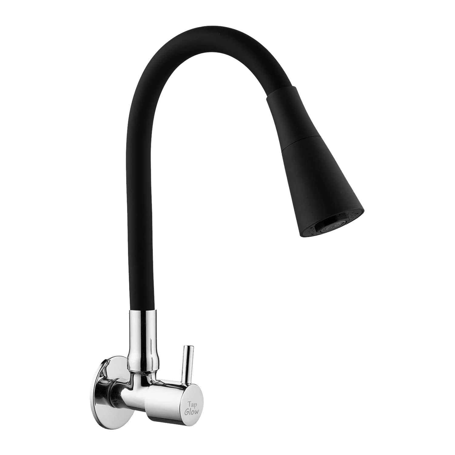 Tapglow Turbo Brass Kitchen Sink Cock Taps/Faucets/Spout for Kitchen Basin with Flexible and 360 Degree Dual Flow Black
