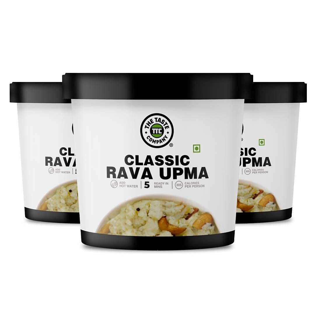 TheTasteCompany Classic Rava Upma – Ready To Eat | Instant Food | Taste Company (Pack of 3)