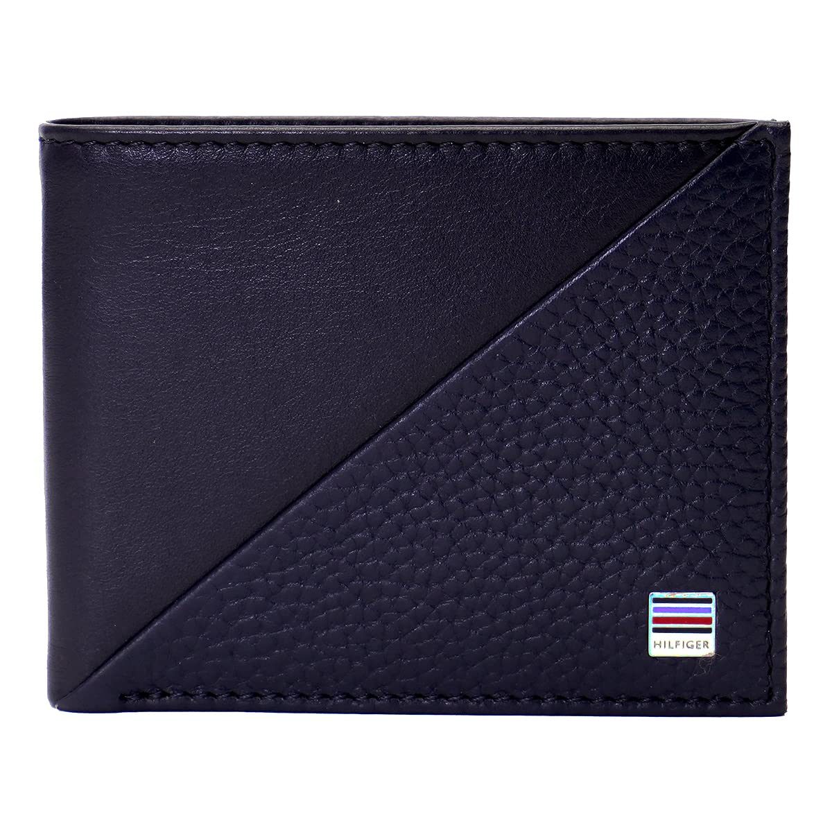 Tommy Hilfiger Erick Mens Leather Slimfold Wallet Navy (8903496156942)