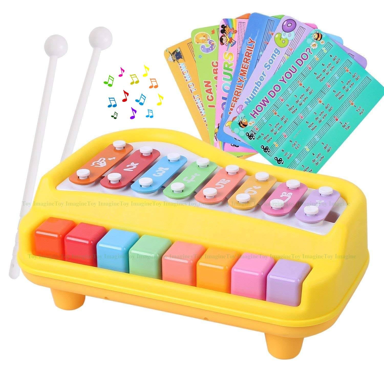 Toy Imagine Xylophone Musical Toy for Kids 8 Scale – Piano Keyboard for 1 Year Baby Boy Girl | Birthday Gift for Kids 6-12 Months | Educational Toy for Toddlers
