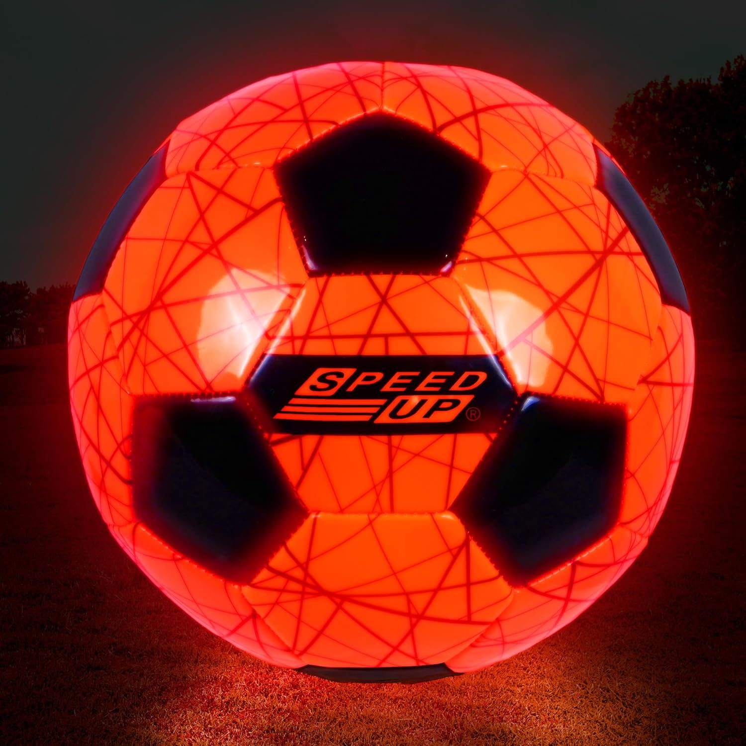 Toyshine Speed Up LED Light Up Glow Football Night Sport Game Training Indoor/Outdoor Soccer Ball Educational Toy Ball Size 5, for Adult Kids Teenagers Boys Girls Age 3+