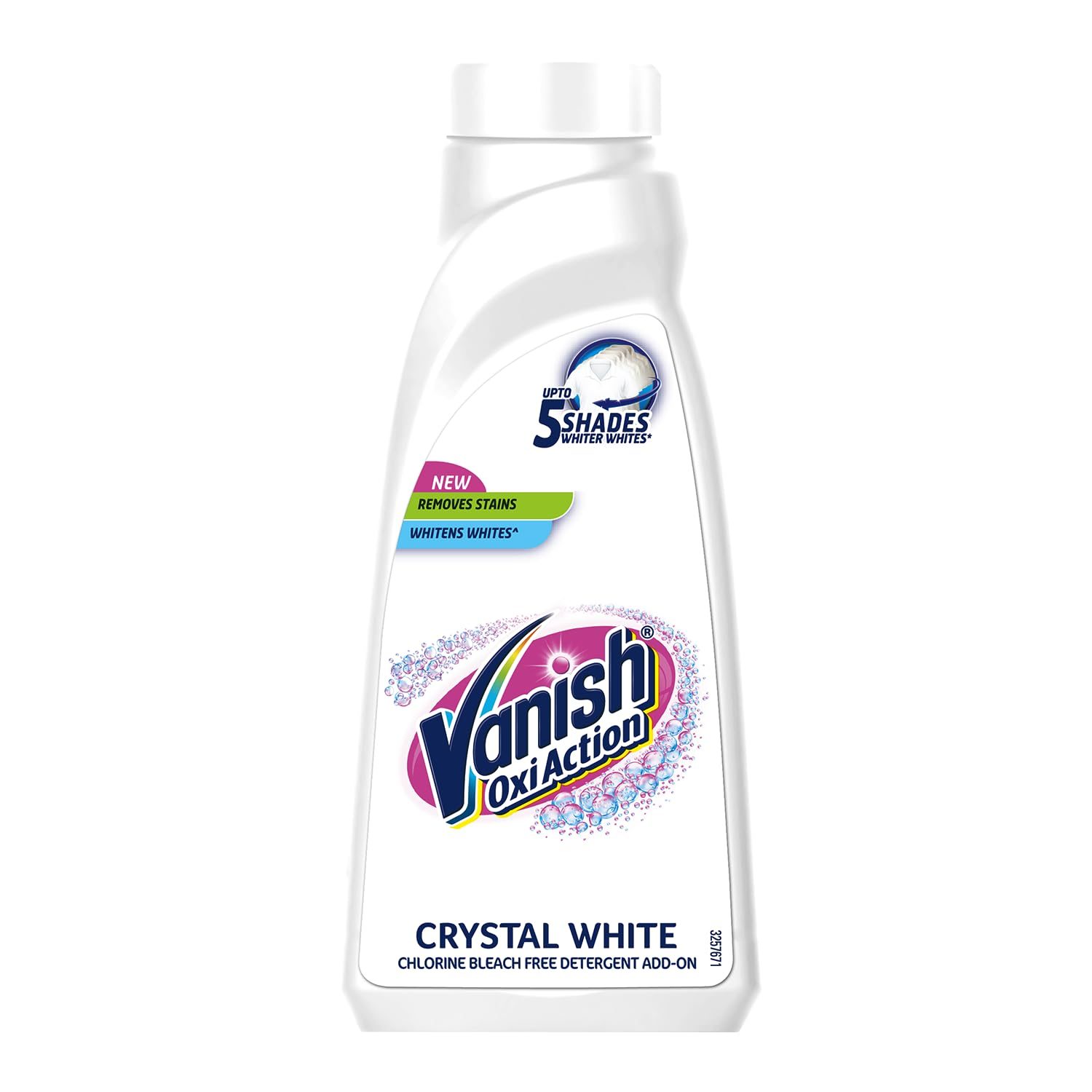 Vanish Crystal White 800 ml, Fabric Whitener | Detergent Add-On Liquid | Whites like new | Instant Stain Remover | Chlorine Bleach Free | Suitable with all Washing Detergent Powders and Liquids