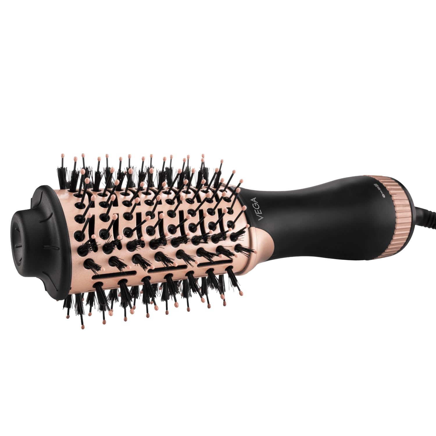 Vega L3 Volumizer Hair Dryer Brush with 3 Heat/2 Speed Settings, Tourmaline Ceramic Coated Barrel, All in 1 Compact Hot Air Blow Dryer Brush for Women, (VHSD-03)(Black Gold)(500 Watts)
