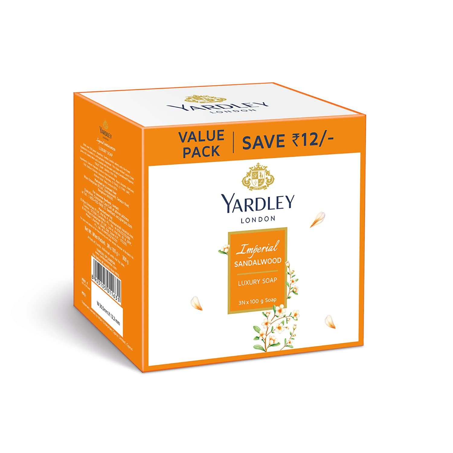 Yardley London Sandalwood Luxury Soap, 100 G, Pack of 3