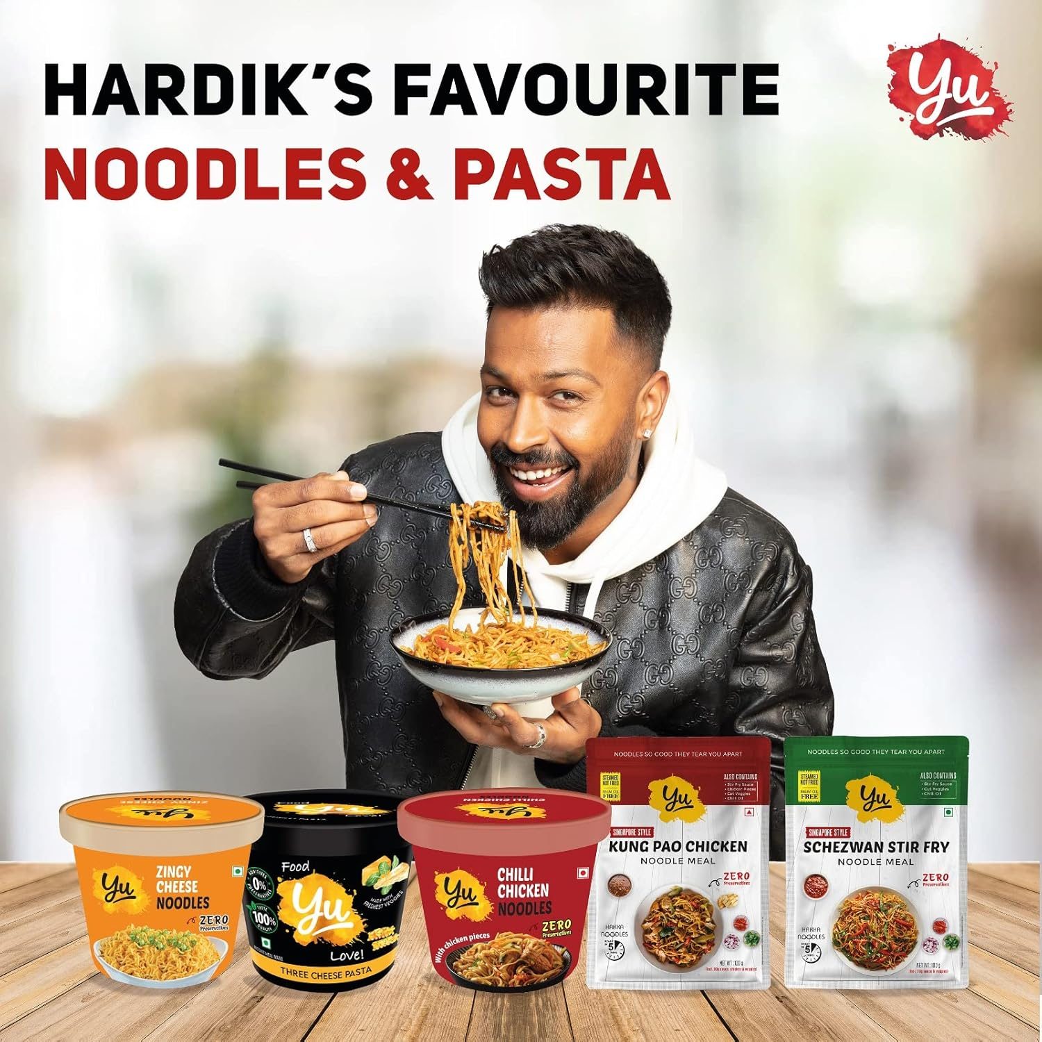 Yu Foodlabs Cup Noodles – Chilli Chicken Spicy Non Veg Ramen Noodles – No Preservatives – Instant Food – 100% Natural – Ready to Eat Saucy Instant Noodles – 225 Grams