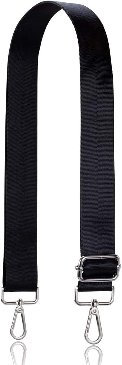 coku Multipurpose Replacement Adjustable Crossbody Sling Side Bag Strap Hand Shoulder Belt for Purse Strap, Camera Belt, Handbag, Messenger Bag with Swivel Snap Hooks (Black)