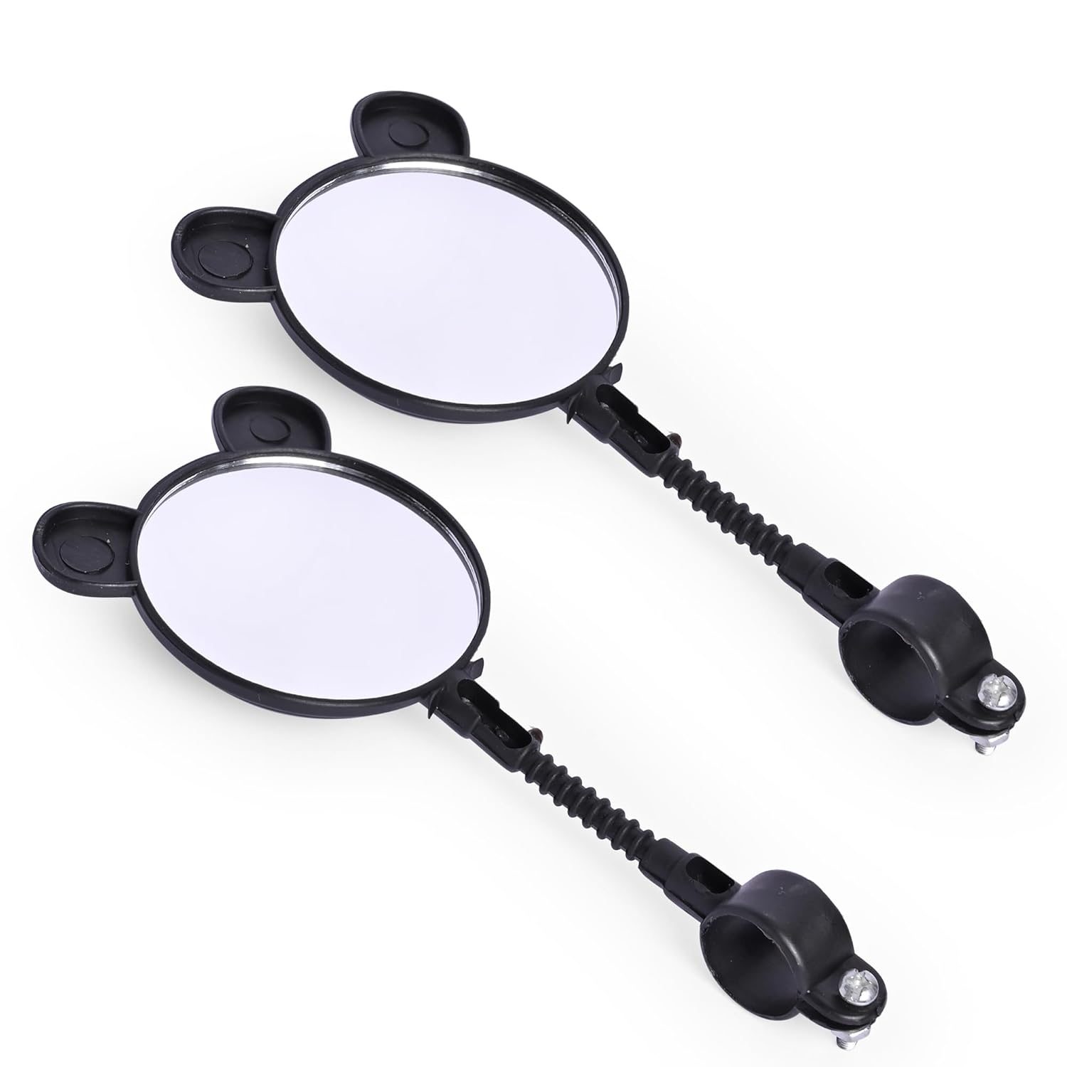 sameer science projects Universal Bicycle Motorcycle Rear View Mirror 360 Degree Rotable for All Handlebar for Cycling Road Side Mounting Convex Mirror – 1 Pair